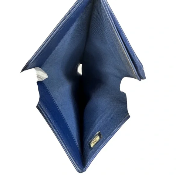 CHANEL Blue Quilted Calfskin Flap Bifold Wallet - Picture 12 of 15